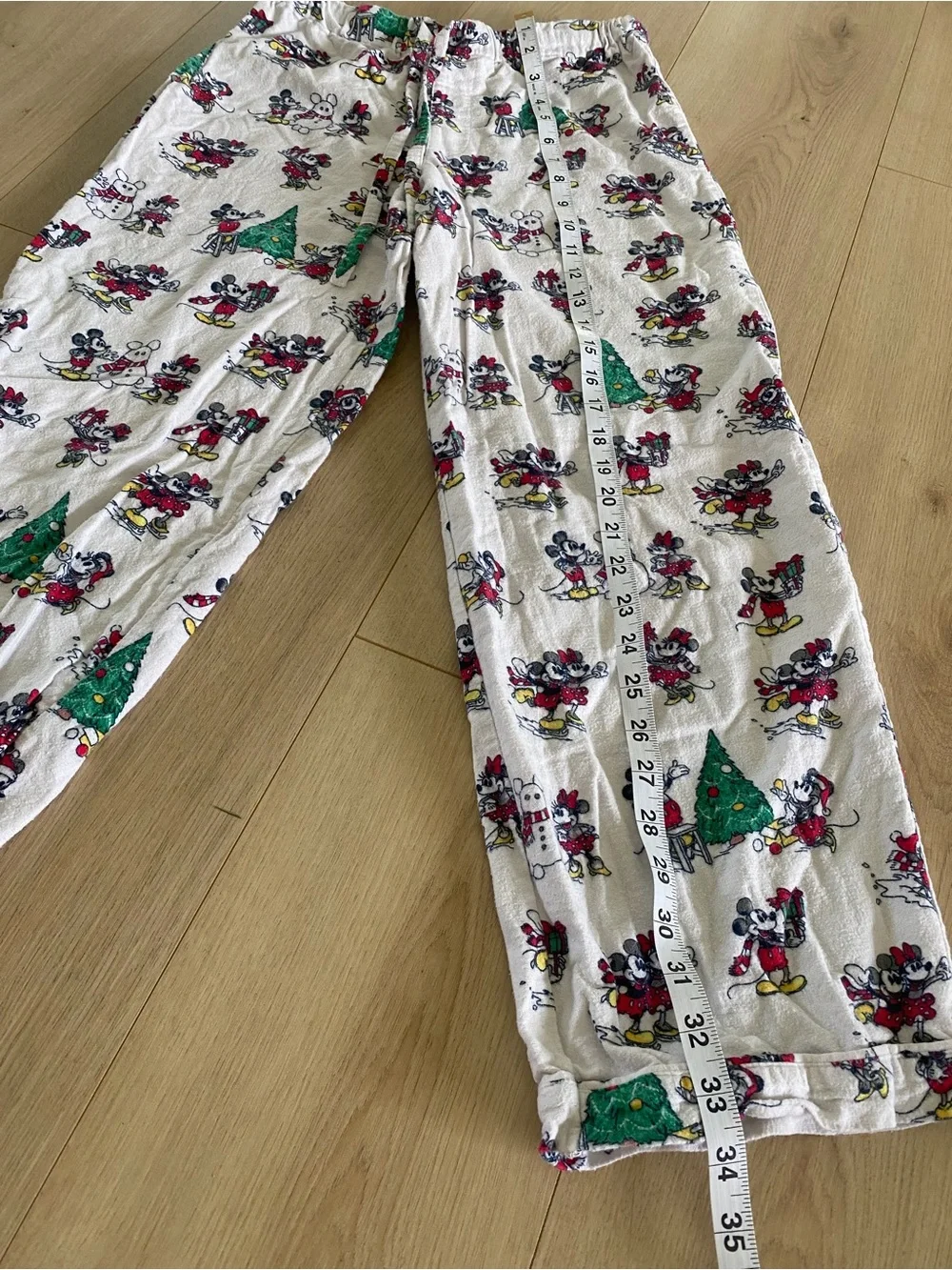 Pottery Barn Teen Disney Mickey & Minnie Christmas 100% Cotton Pajama Set Sz S